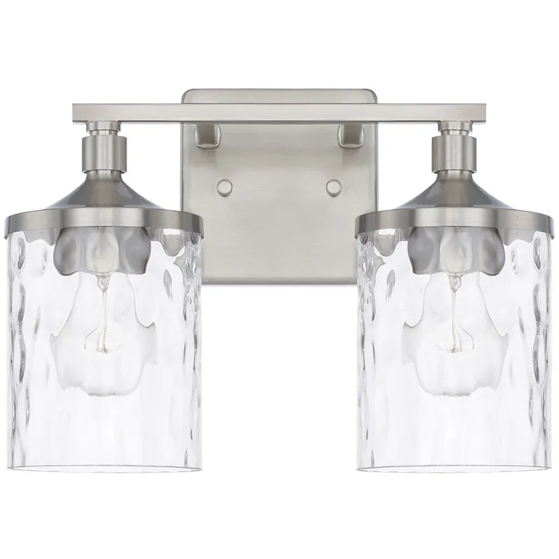 Colton 2 Light 13 inch Brushed Nickel Vanity Light Wall Light