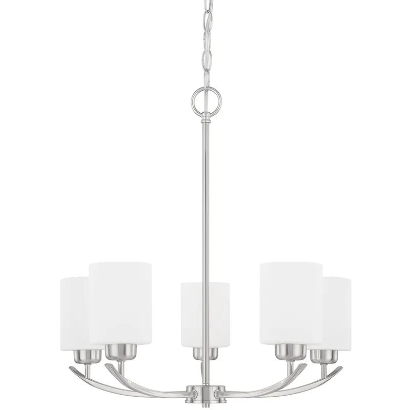 Dixon 5 Light 23 inch Brushed Nickel Chandelier Ceiling Light