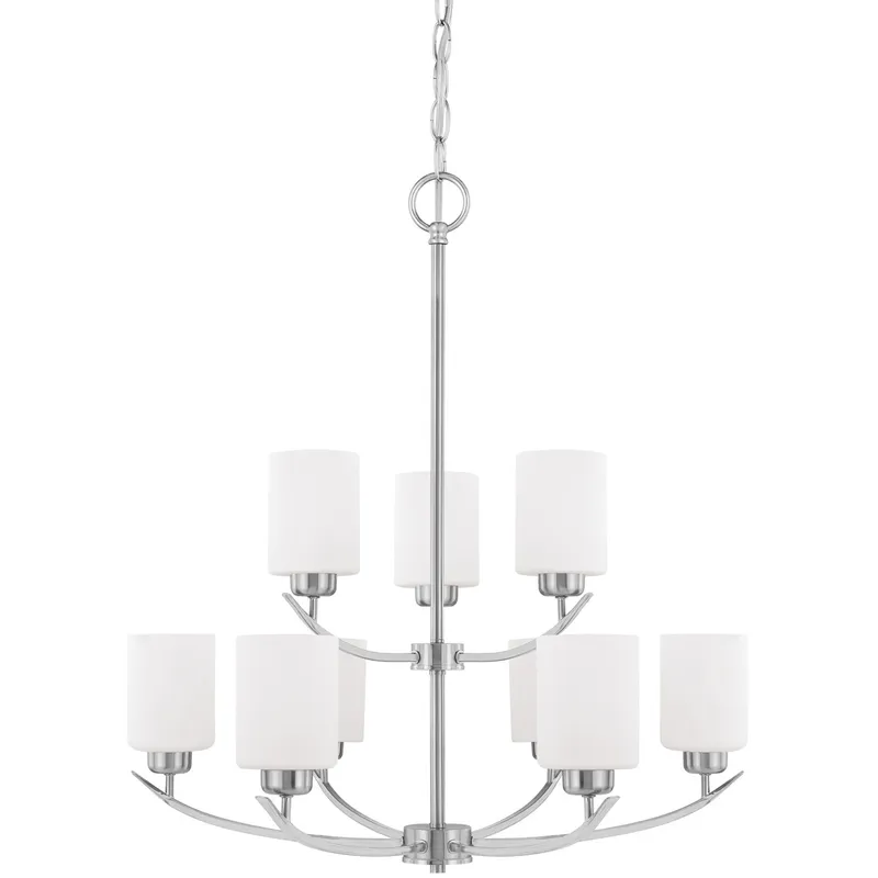 Dixon 9 Light 28 inch Brushed Nickel Chandelier Ceiling Light