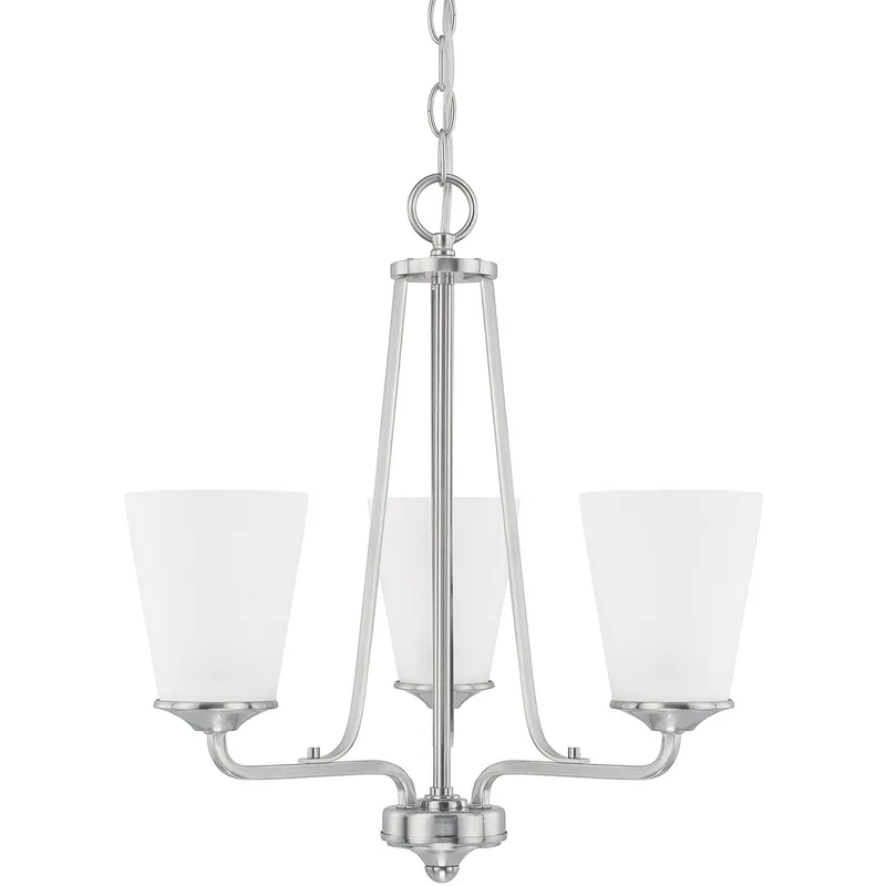 Braylon 3 Light 18.25 inch Brushed Nickel Chandelier Ceiling Light