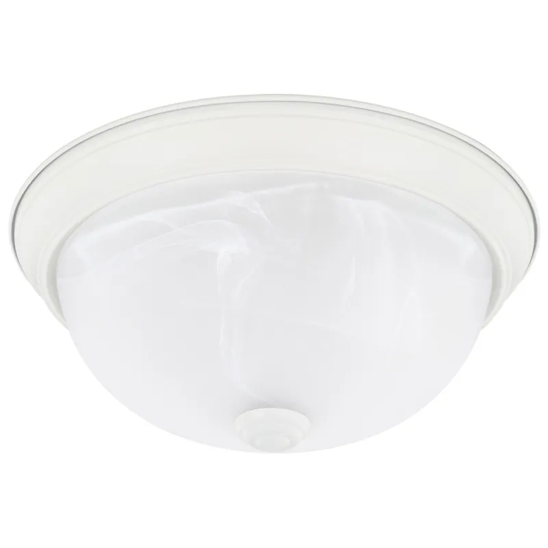 Elijah 2 Light 11 inch Matte White Flush Mount Ceiling Light