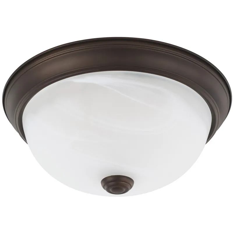 Elijah 2 Light 11 inch Bronze Flush Mount Ceiling Light