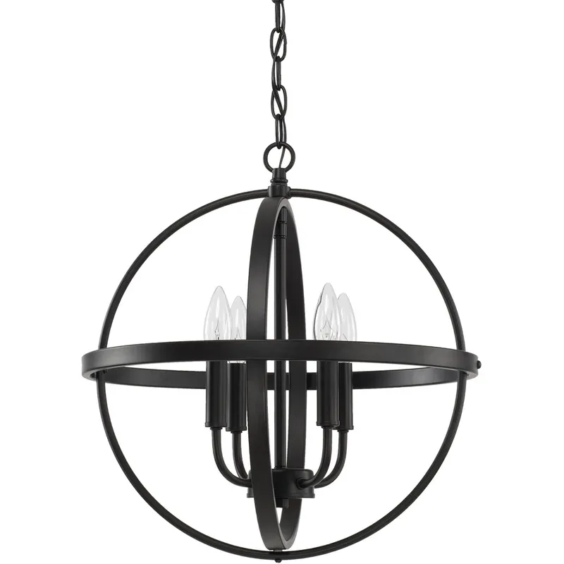 Elijah 4 Light 16.5 inch Matte Black Pendant Ceiling Light