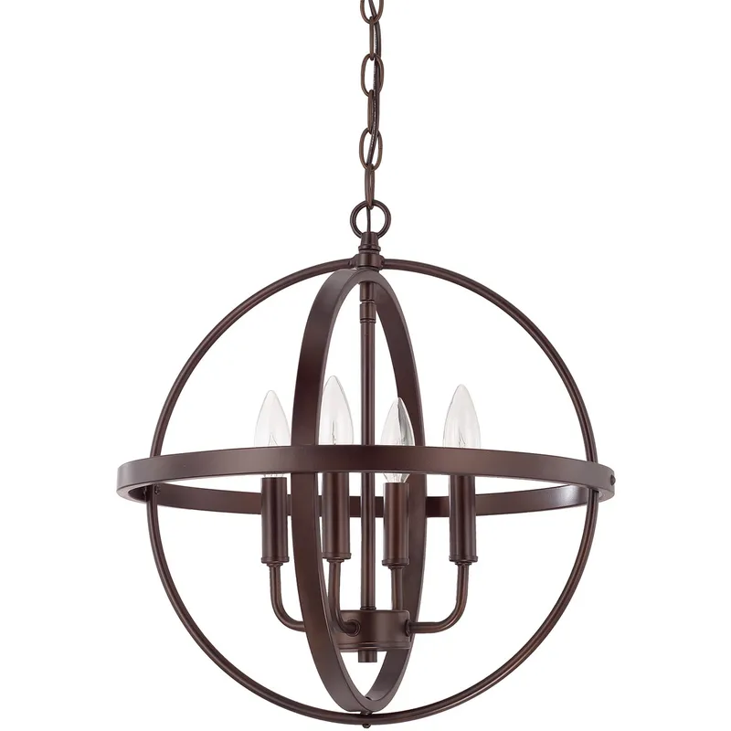 Elijah 4 Light 16.5 inch Bronze Pendant Ceiling Light