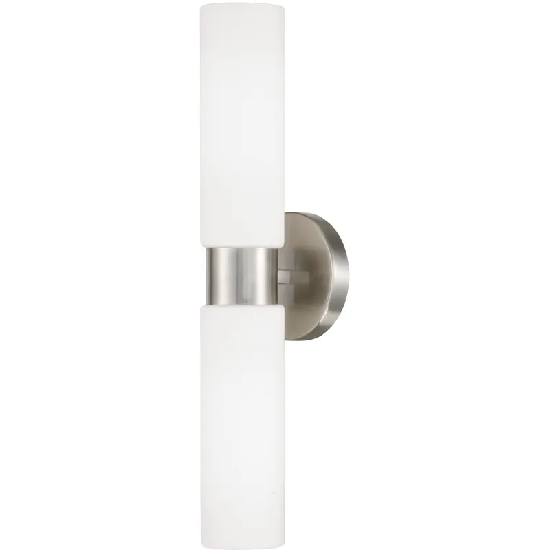 Theo 2 Light 5 inch Brushed Nickel Sconce Wall Light