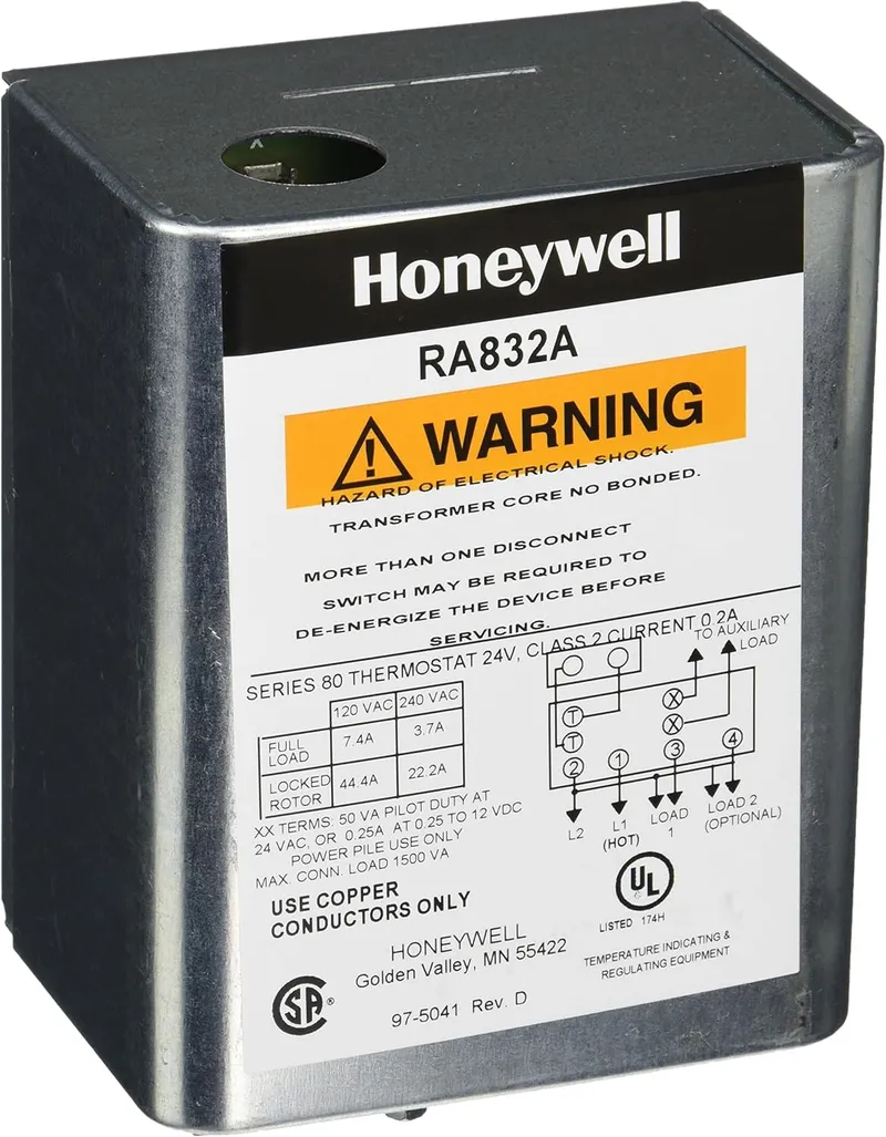 Honeywell RA832A1066 Hydronic Switching Relay 24 watts (1 Pack) RA832A1066