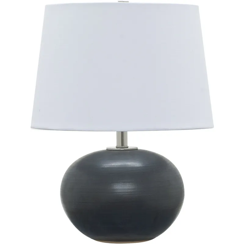 Scatchard 17 inch 100 watt Black Matte Table Lamp Portable Light