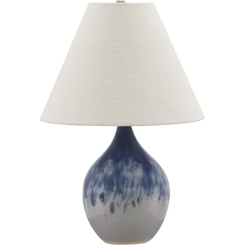 Scatchard 19 inch 100 watt Decorated Gray Table Lamp Portable Light