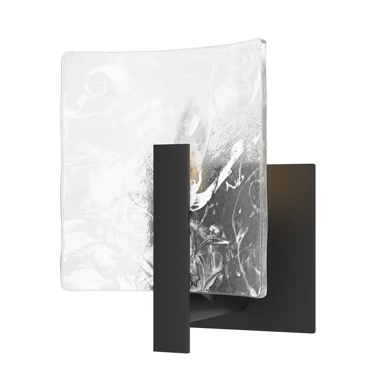 Arc 1 Light 6 inch Black Bath Sconce Wall Light, Small