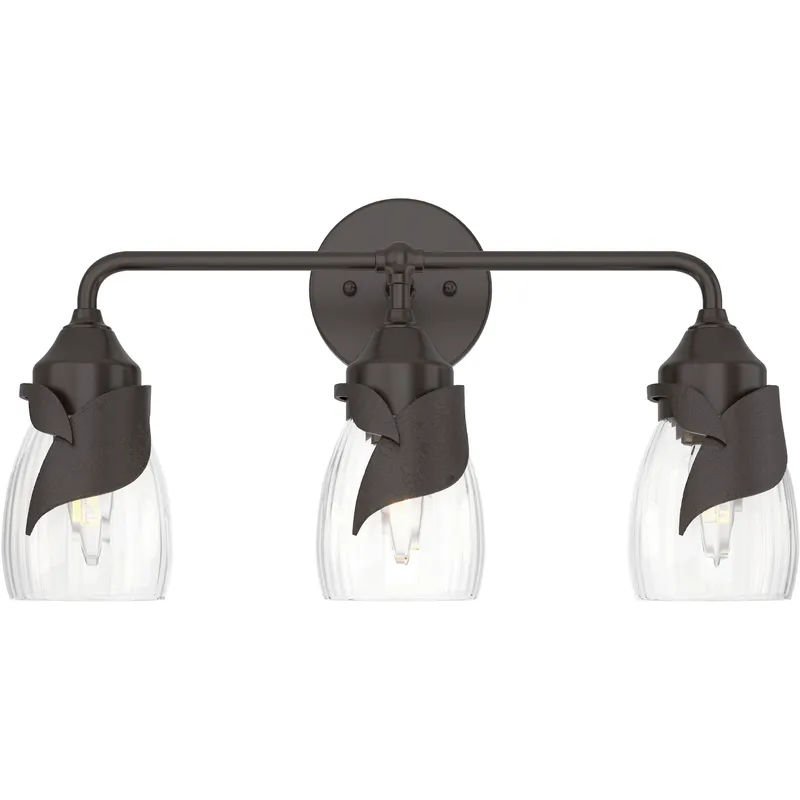 Lapas 3 Light 20.3 inch Oil Rubbed Bronze Bath Sconce Wall Light in Water
