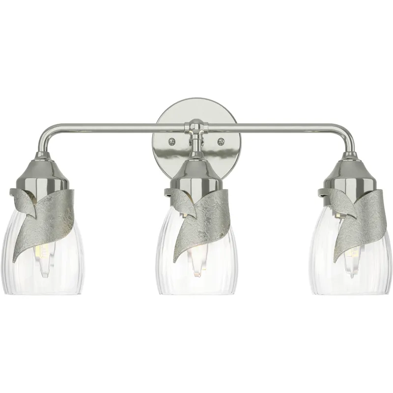 Lapas 3 Light 20.3 inch Sterling Bath Sconce Wall Light in Water