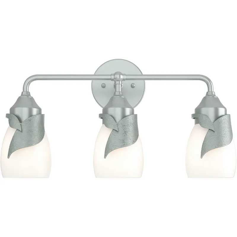 Lapas 3 Light 20.3 inch Vintage Platinum Bath Sconce Wall Light in Opal