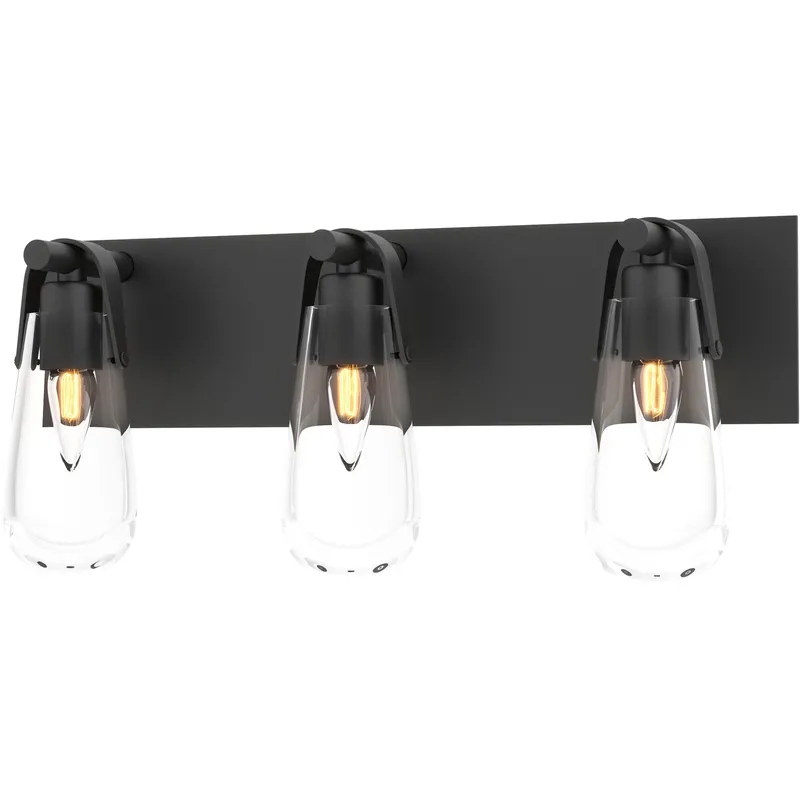 Eos 3 Light 21 inch Black Bath Sconce Wall Light