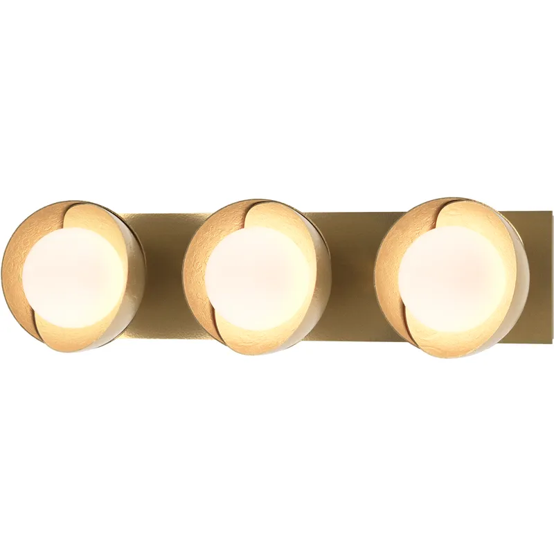 Brooklyn 3 Light 22 inch Natural Iron with Clear Steel Bath Sconce Wall Light