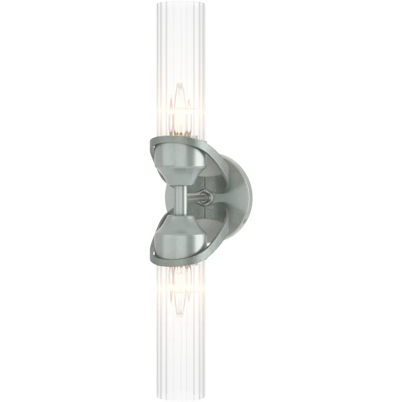 Bow 2 Light 5.8 inch Vintage Platinum Bath Sconce Wall Light