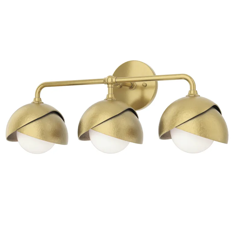 Brooklyn 3 Light 22 inch Bronze with Clear Steel Bath Sconce Wall Light