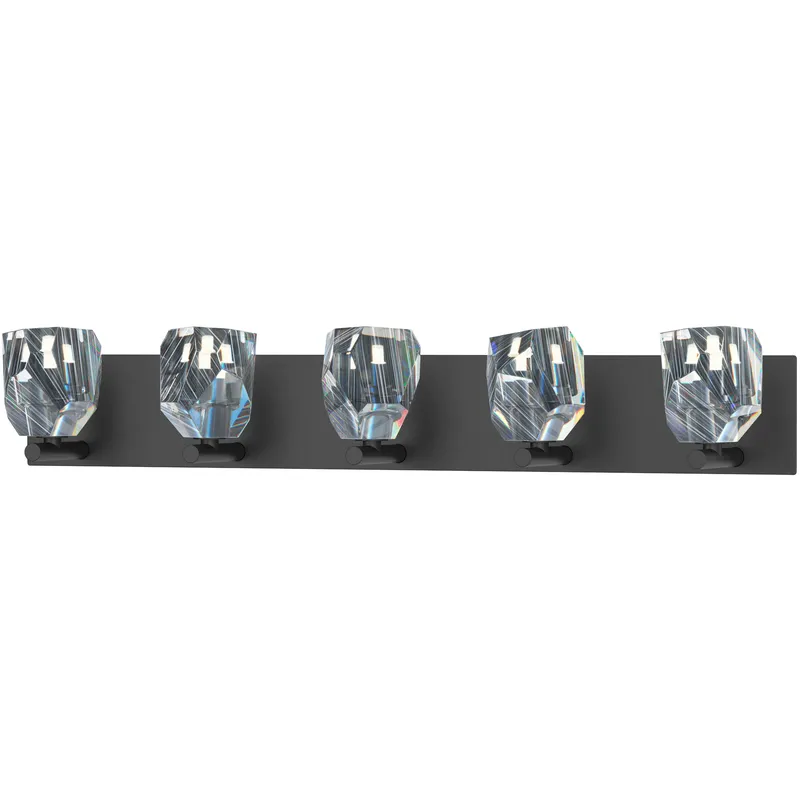 Gatsby 5 Light 36.5 inch Black Bath Sconce Wall Light