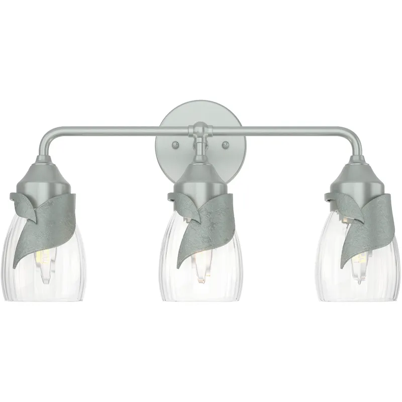 Lapas 3 Light 20.3 inch Vintage Platinum Bath Sconce Wall Light in Water