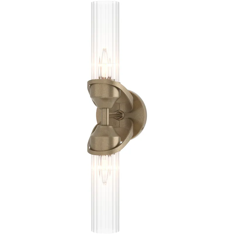 Bow 2 Light 5.8 inch Soft Gold Bath Sconce Wall Light