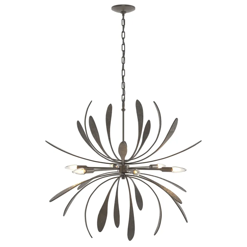 Dahlia 6 Light 32.7 inch Dark Smoke Chandelier Ceiling Light