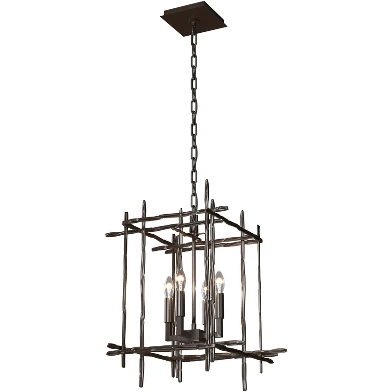 Tura 4 Light 16.9 inch Oil Rubbed Bronze Chandelier Ceiling Light, Small