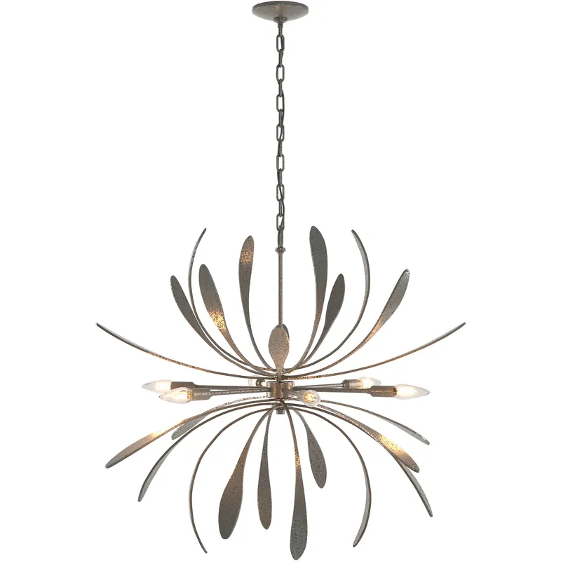 Dahlia 6 Light 32.7 inch Natural Iron Chandelier Ceiling Light