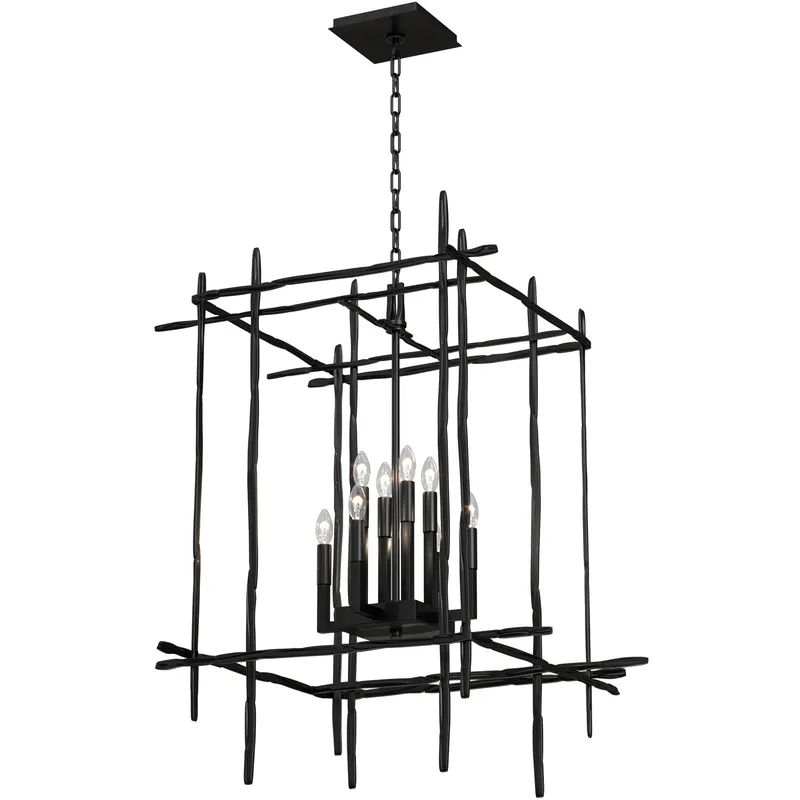 Tura 8 Light 28 inch Ink Chandelier Ceiling Light, Large