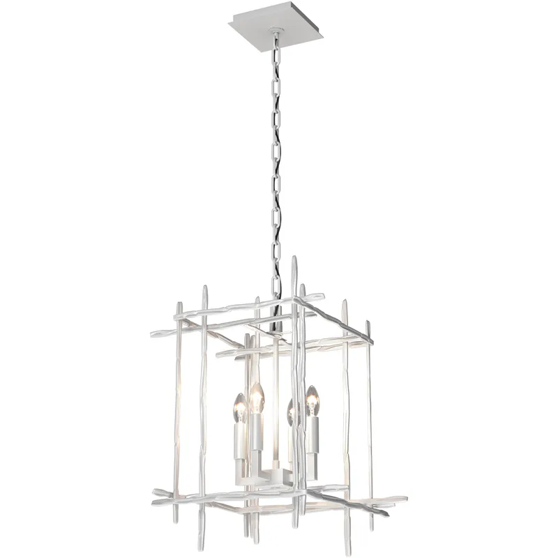 Tura 4 Light 16.9 inch White Chandelier Ceiling Light, Small