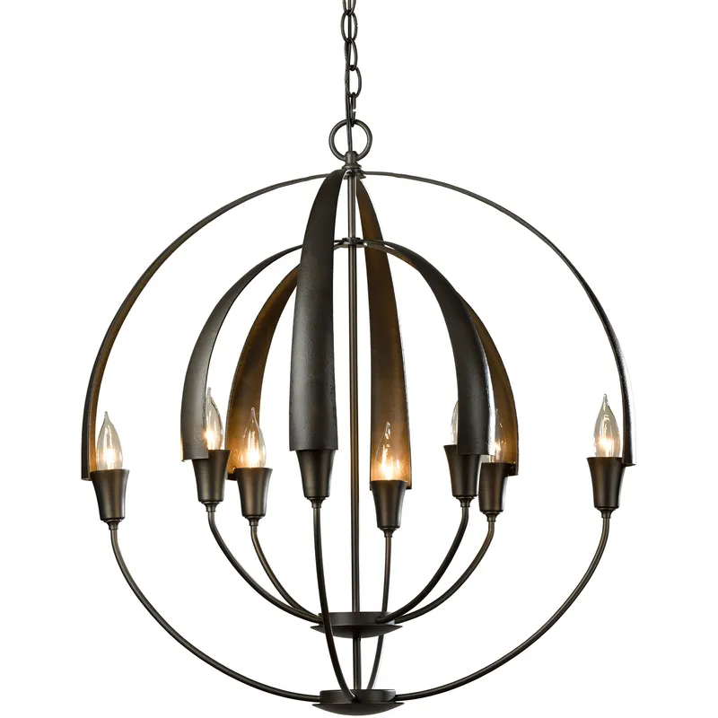 Double Cirque 8 Light 25.4 inch Dark Smoke Chandelier Ceiling Light