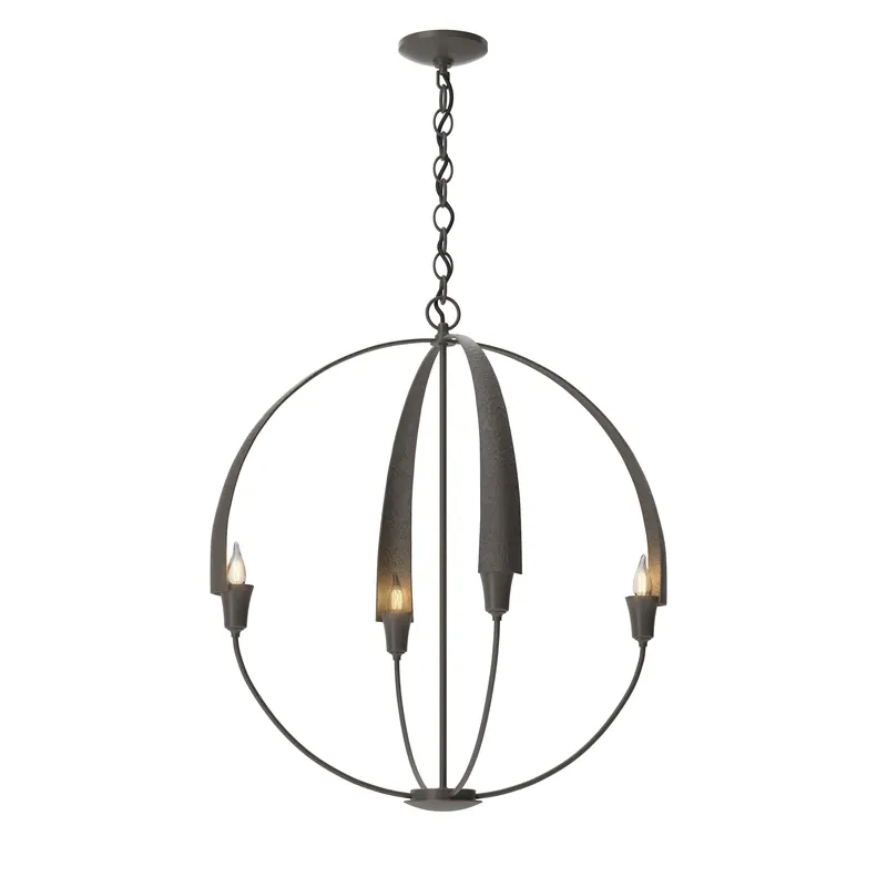 Cirque 4 Light 25.3 inch Dark Smoke Chandelier Ceiling Light, Large
