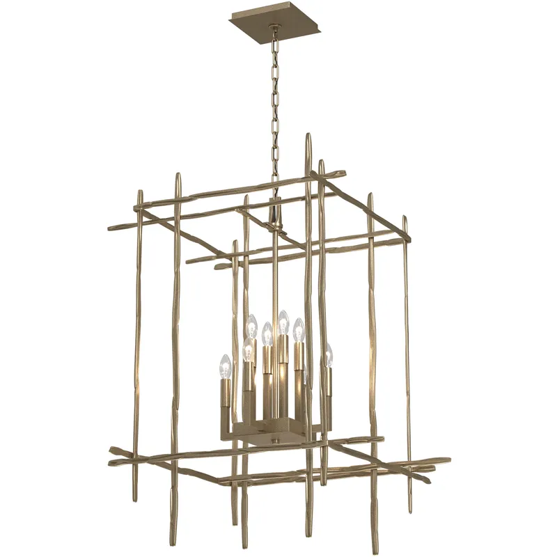 Tura 8 Light 28 inch Soft Gold Chandelier Ceiling Light, Large