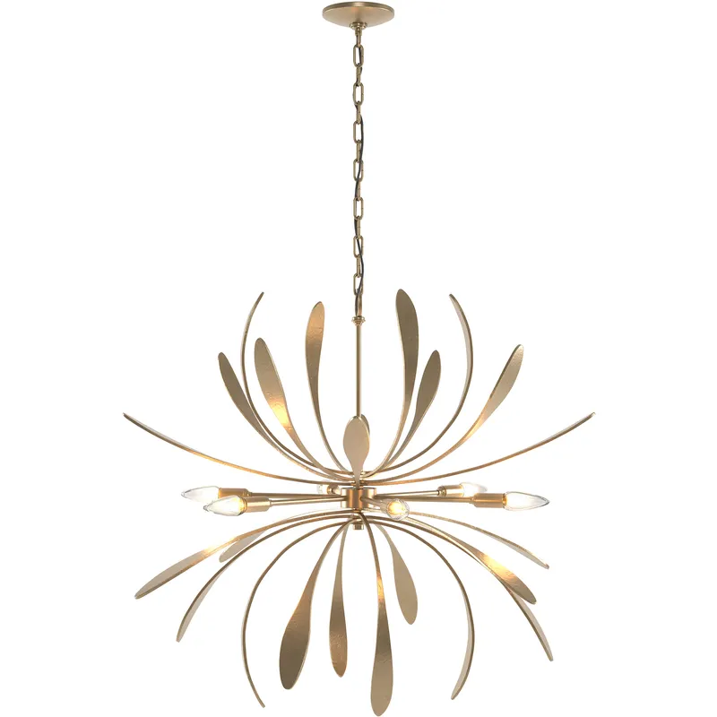 Dahlia 6 Light 32.7 inch Soft Gold Chandelier Ceiling Light
