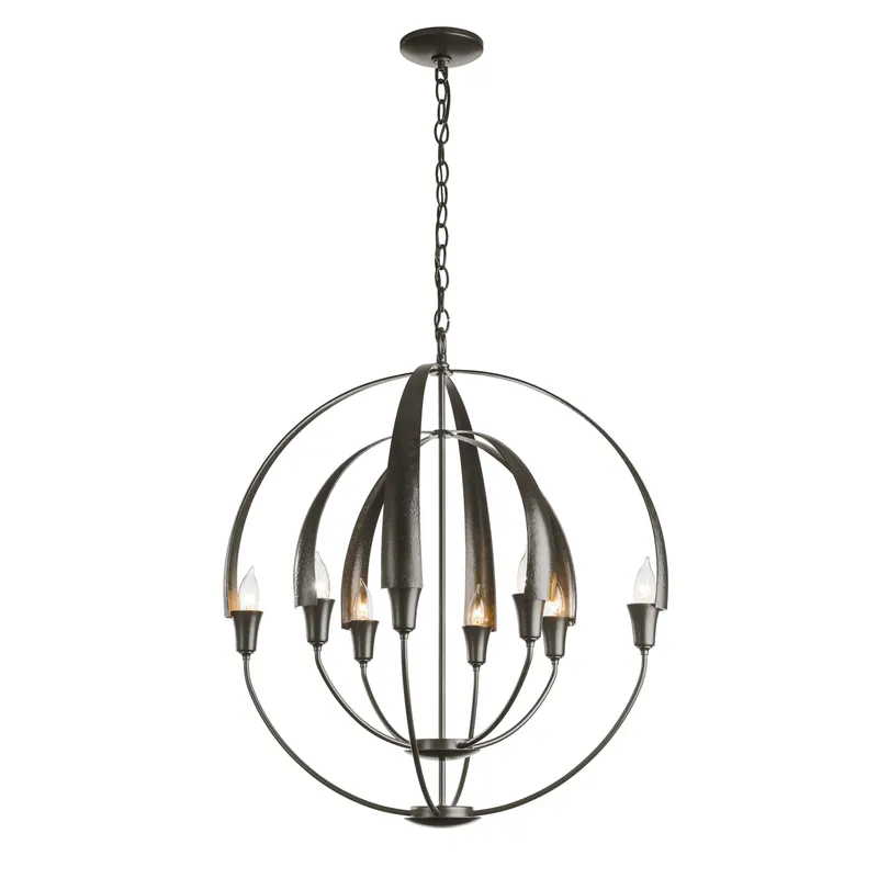 Double Cirque 8 Light 25.4 inch Oil Rubbed Bronze Chandelier Ceiling Light