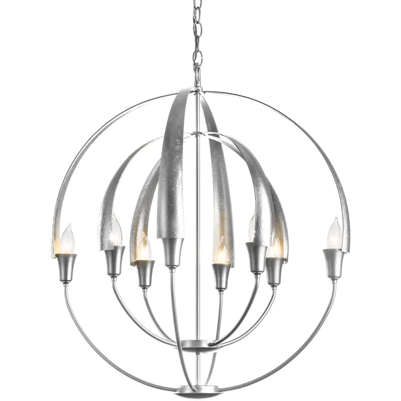 Double Cirque 8 Light 25.4 inch Sterling Chandelier Ceiling Light