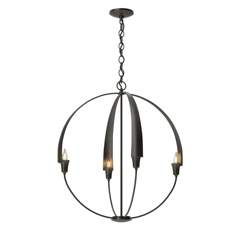 Cirque 4 Light 25.3 inch Oil Rubbed Bronze Chandelier Ceiling Light, Large