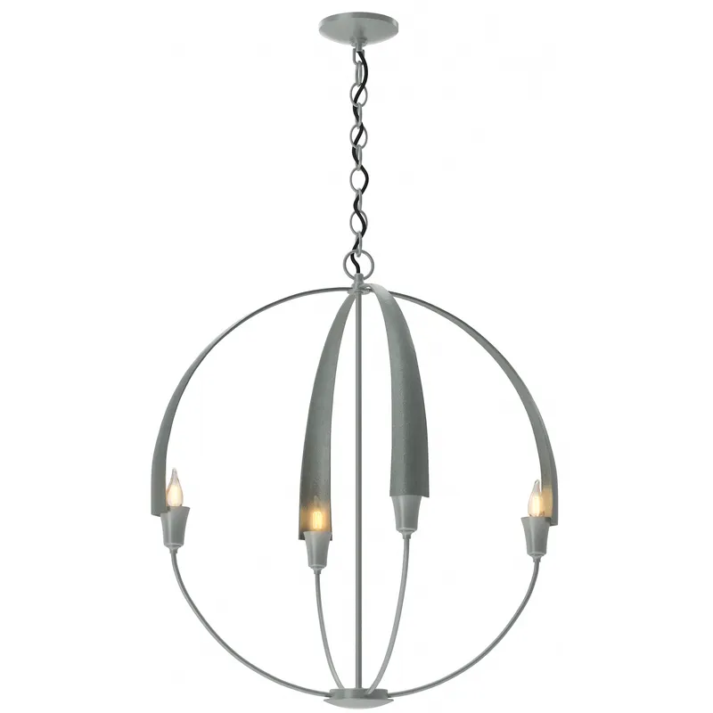 Cirque 4 Light 25.3 inch Vintage Platinum Chandelier Ceiling Light, Large
