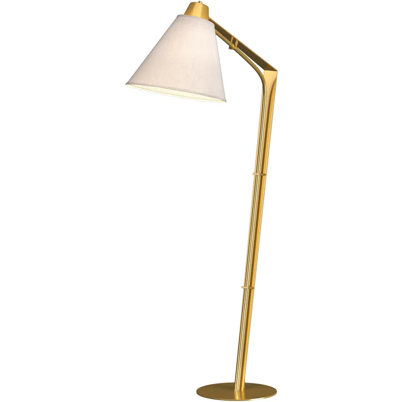 Reach 55.2 inch 100 watt Modern Brass Floor Lamp Portable Light in Flax