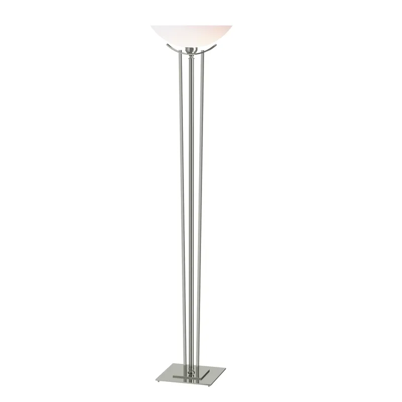 Taper 71 inch 150 watt Sterling Torchiere Portable Light in Opal