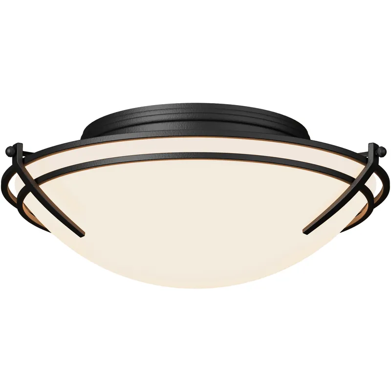 Presidio Tryne 2 Light 15.7 inch Black Flush Mount Ceiling Light