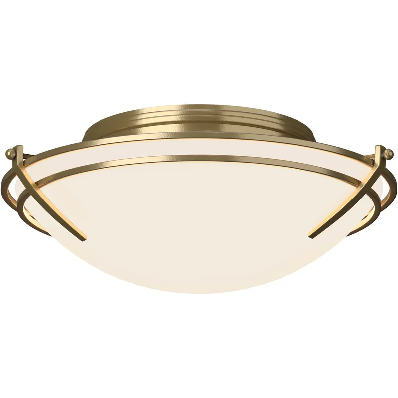 Presidio Tryne 2 Light 15.7 inch Modern Brass Flush Mount Ceiling Light