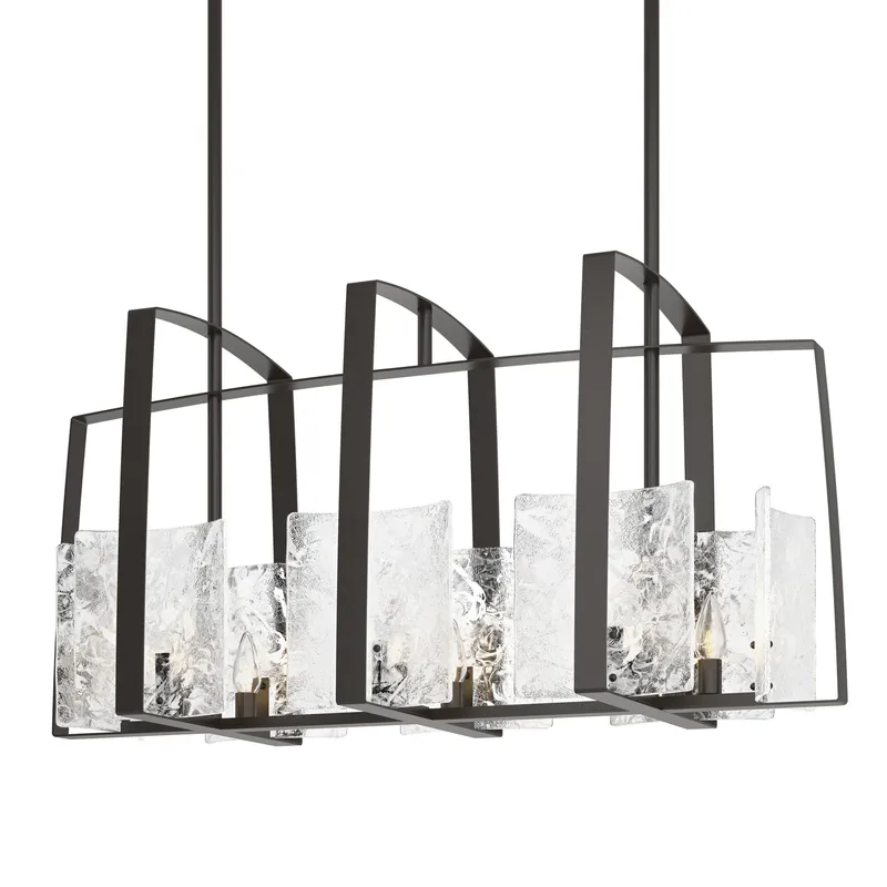 Arc 8 Light 43 inch Oil Rubbed Bronze Linear Pendant Ceiling Light