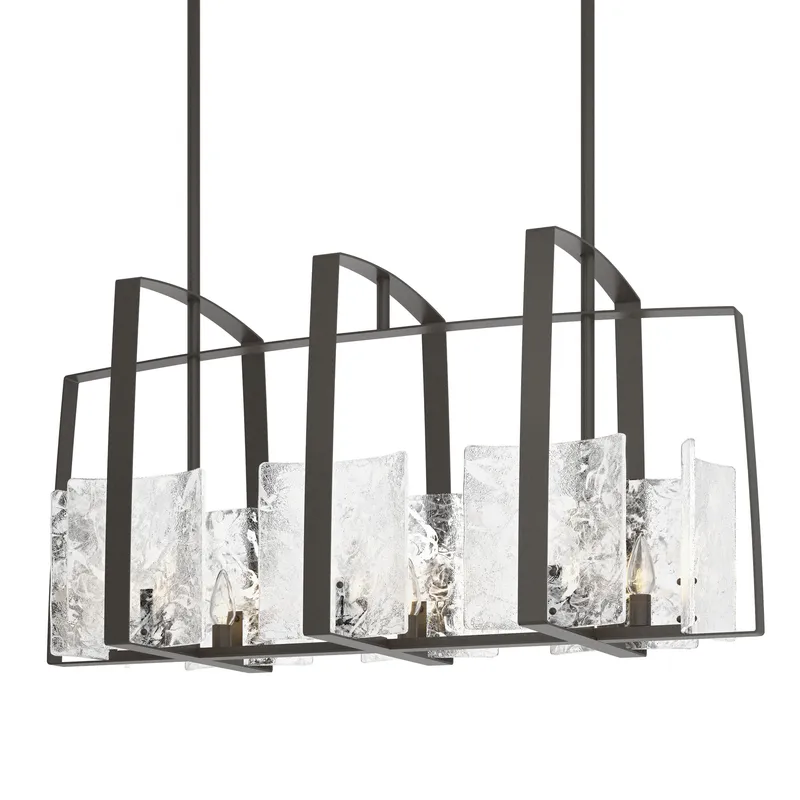 Arc 8 Light 43 inch Dark Smoke Linear Pendant Ceiling Light