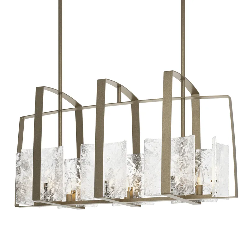 Arc 8 Light 43 inch Soft Gold Linear Pendant Ceiling Light