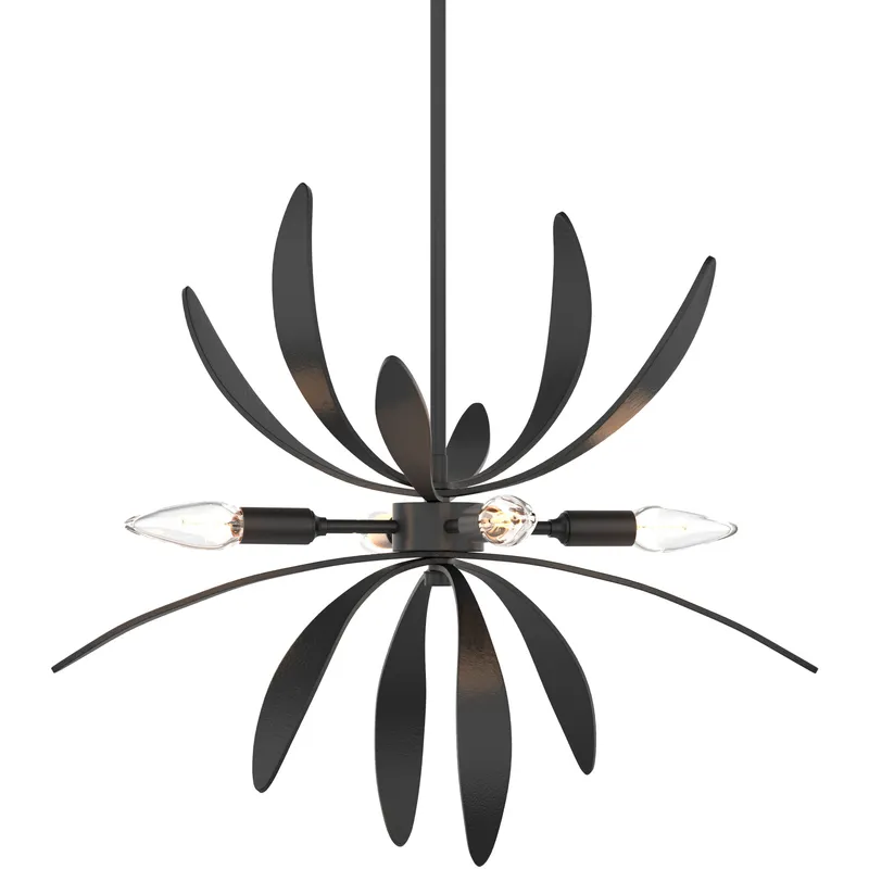 Dahlia 4 Light 21.3 inch Black Mini Pendant Ceiling Light