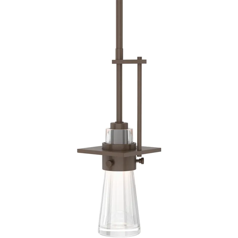 Erlenmeyer 1 Light 4 inch Bronze Mini Pendant Ceiling Light
