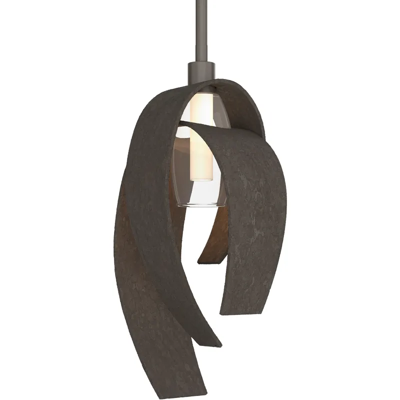 Corona 1 Light 7 inch Dark Smoke Mini Pendant Ceiling Light, Large