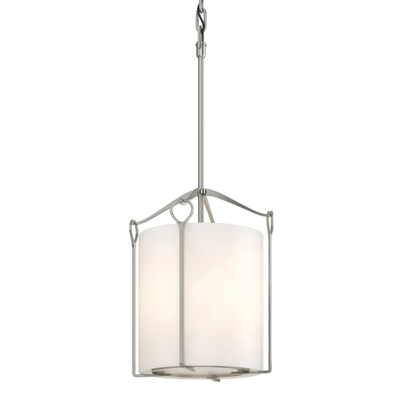 Bow 1 Light 9.8 inch Sterling Mini Pendant Ceiling Light in Opal, Tall