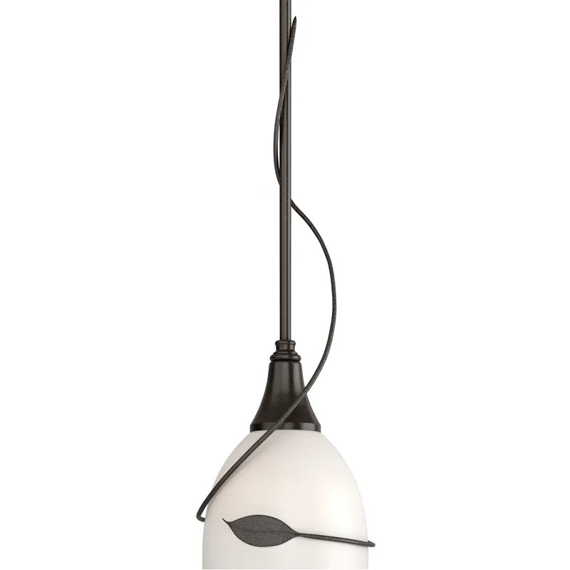 Twining Leaf 1 Light 5.91 inch Oil Rubbed Bronze Mini Pendant Ceiling Light