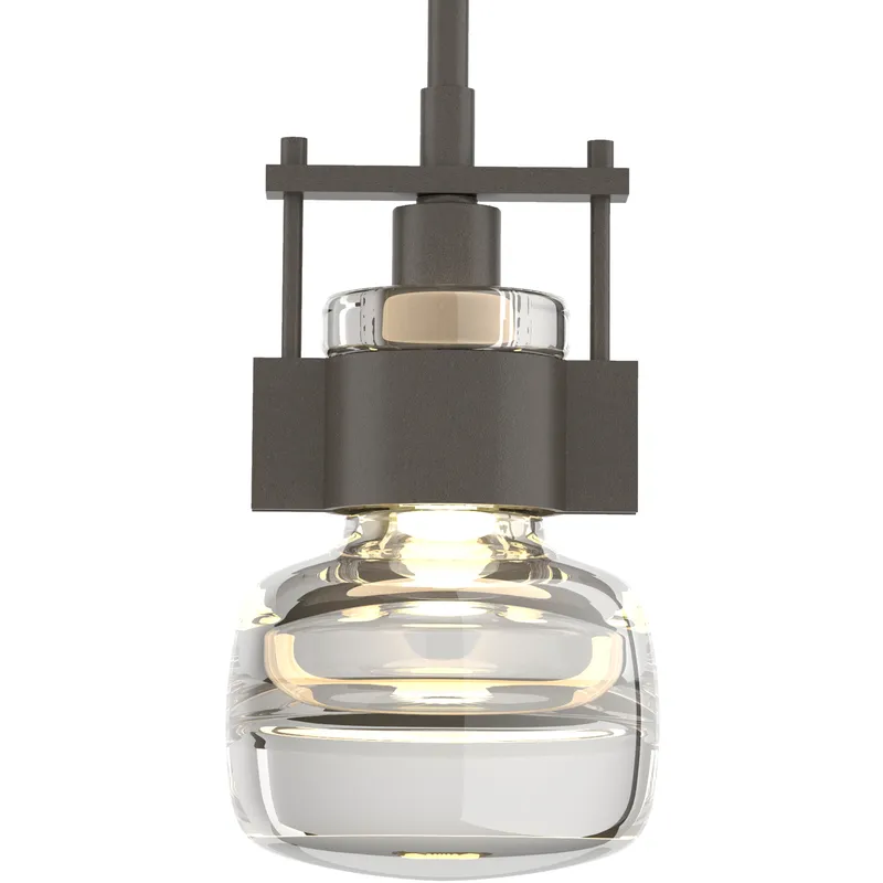 Cuff 1 Light 5.4 inch Dark Smoke Mini Pendant Ceiling Light