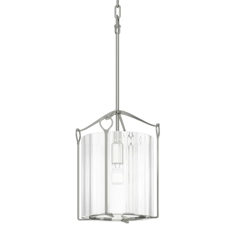 Bow 1 Light 9.8 inch Sterling Mini Pendant Ceiling Light in Clear, Tall